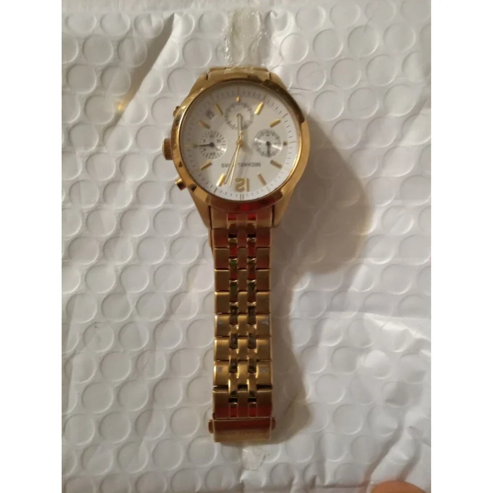 MK5192 LADIES Watch MICHAEL KORS HIGH END 3 DIALS MILITARY RTL $295 8 Inches+-
